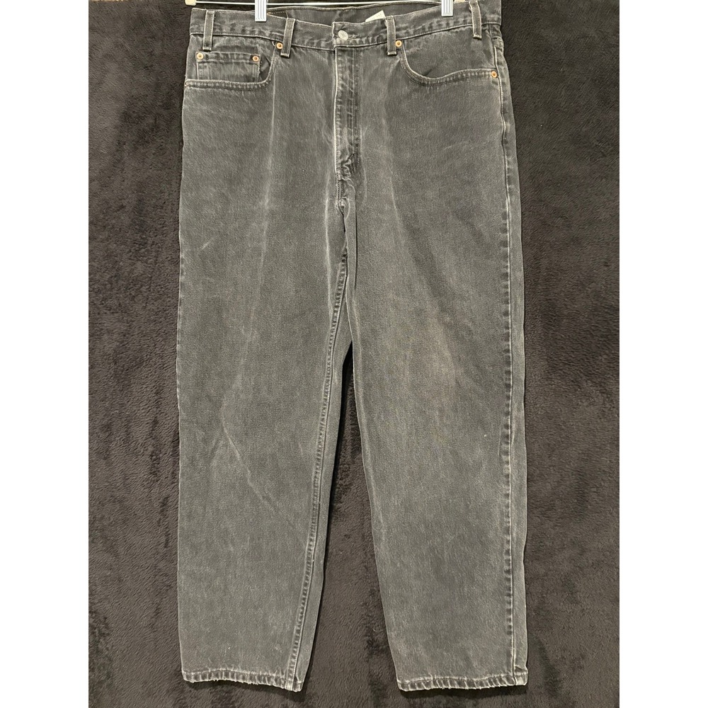 Levi's 550 Jeans Mens 38x30 Black Wash Denim Relaxed Fit Vintage 1999 38